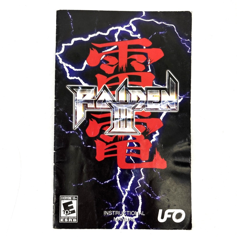 Replacement Raiden III 3 Sony PlayStation 2 Original Manual‎ No Game